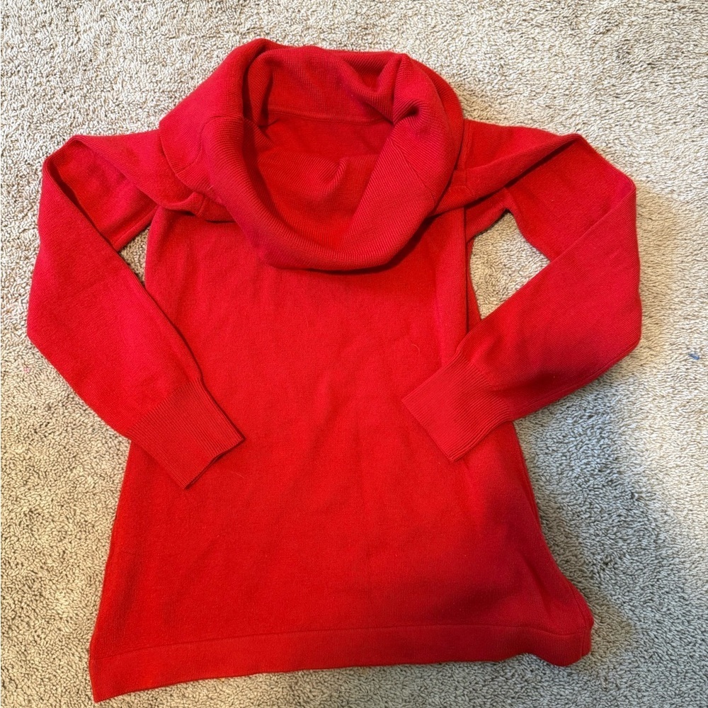French Connection Red Cowl Neck Sweater